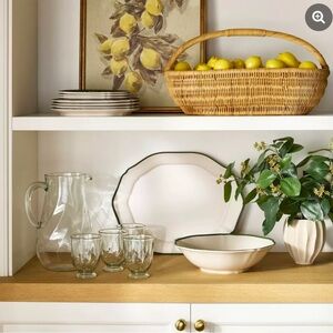 Studio McGee Long Oval Rattan Decorative Basket Brown NWOT